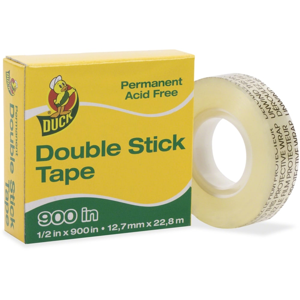 Duck Brand Double-Stick Tape Dispenser Refill Roll, 1/2in x 900in, Clear (Min Order Qty 9) MPN:1081698