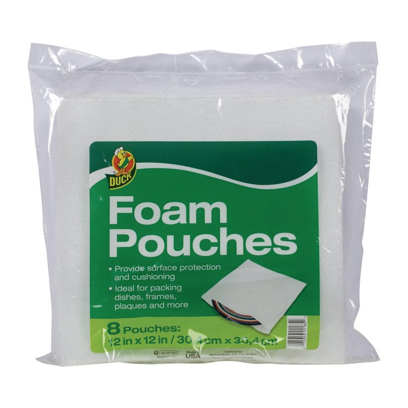 Duck Brand Packing Wrap - 12in Width x 12in Length - Non-abrasive - Foam - Clear - 1 / Pack (Min Order Qty 7) MPN:281847