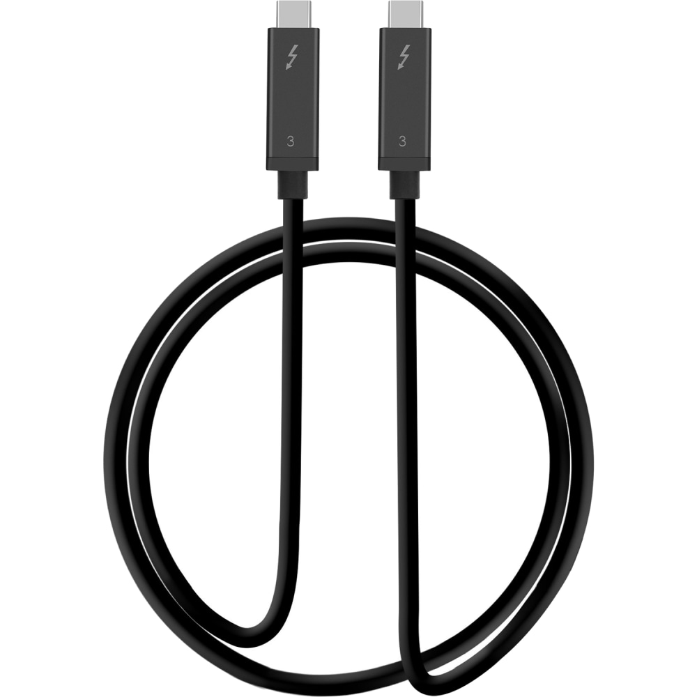 SIIG Thunderbolt 3 40Gbps Active Cable - 1M - First End: 1 x USB Type C Male Thunderbolt 3 - Second End: 1 x USB Type C Male Thunderbolt 3 - 5 GB/s - Black - TAA Compliant MPN:CB-TB0011-S1