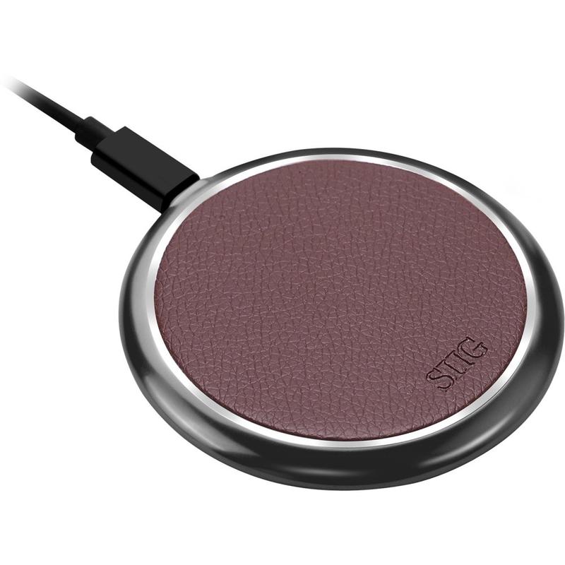 SIIG Premium Wireless Smartphone Charger Pad - Brown - 5 V DC, 9 V DC Input - Input connectors: USB (Min Order Qty 2) MPN:AC-PW1K12-S1