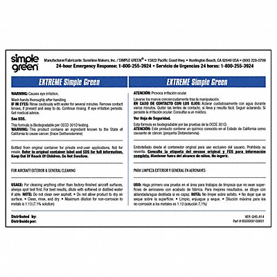 Secondary Bottle Label Paper PK10 MPN:9510001000001