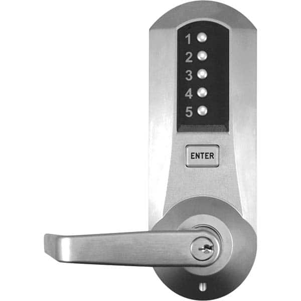 Lever Locksets, Type: Push-button Lock, Door Thickness: 1-3/4, Back Set: 2-3/4, For Use With: Commercial Doors, Finish/Coating: Satin Chrome, Material: Steel MPN:5051XSWL-26D-41