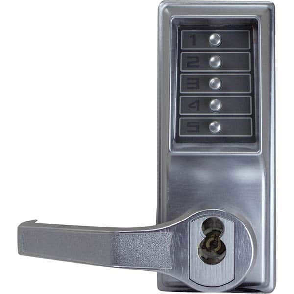 Lever Locksets, Type: Push-button Lock, Door Thickness: 1-3/4, Back Set: 2-3/4, For Use With: Commercial Doors, Finish/Coating: Satin Chrome, Material: Steel MPN:LL1041M-26D-41
