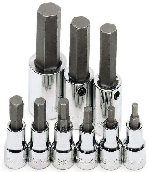 Hex Bit Socket Set: 3/8 & 1/2