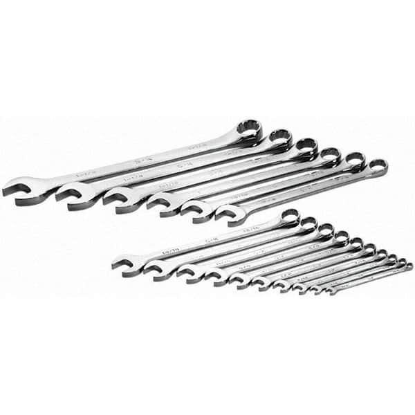 Combination Wrench Set: 16 Pc, Inch MPN:86018