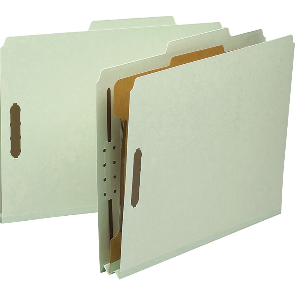 Smead Pressboard Colored Classification Folders, Letter Size, Gray/Green, Box Of 10 Folders (Min Order Qty 2) MPN:SMD13723
