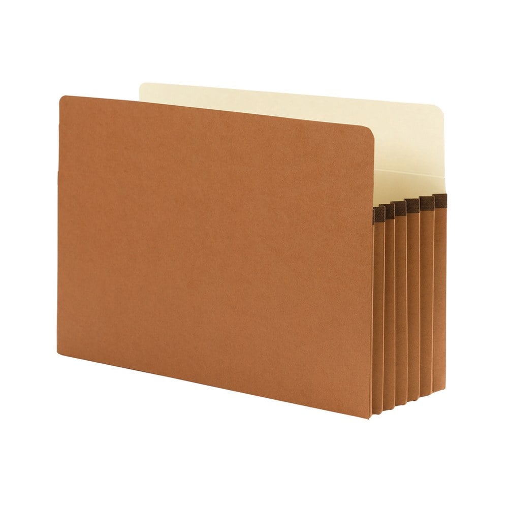 Smead Expanding File Pocket With Tear Resistant Gusset, Legal Size, 5 1/4in Expansion, 100% Recycled, Redrope, Box Of 10 (Min Order Qty 2) MPN:74206