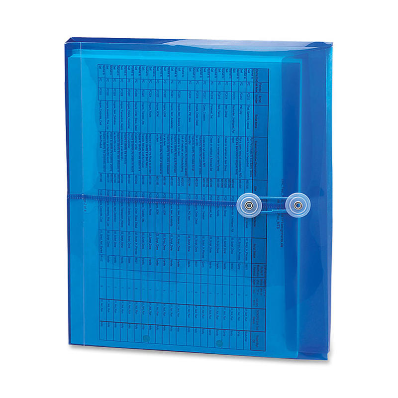 Smead Heavy-Duty Polypropylene Envelopes, Letter Size, Blue, Pack Of 5 (Min Order Qty 8) MPN:89522