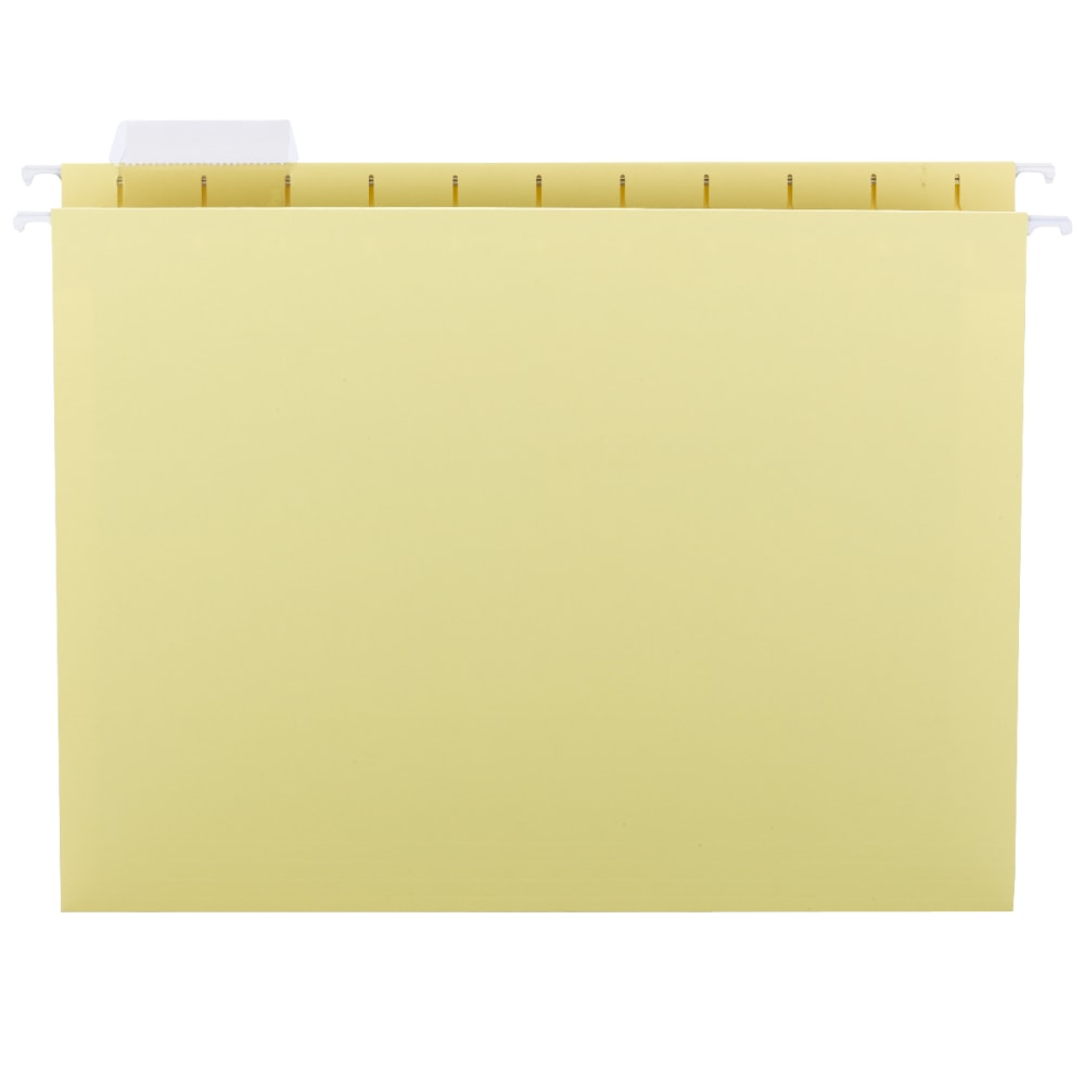 Smead Hanging File Folders, 1/5-Cut Adjustable Tab, Letter Size, Yellow, Box Of 25 (Min Order Qty 3) MPN:C15H-Y