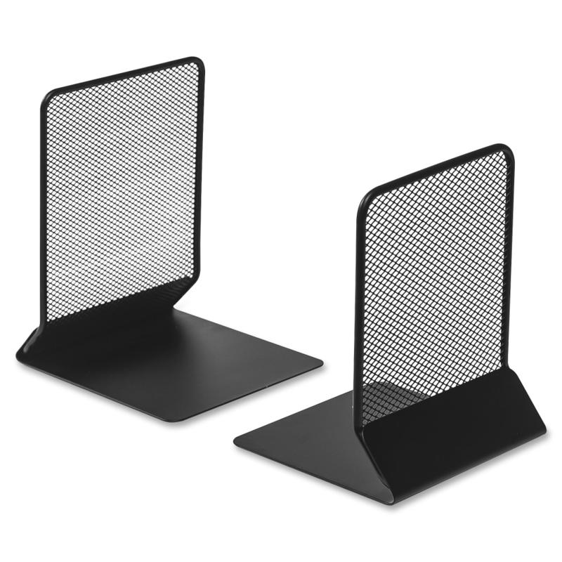 Lorell Mesh Bookends, Black, Set Of 2 (Min Order Qty 6) MPN:84242