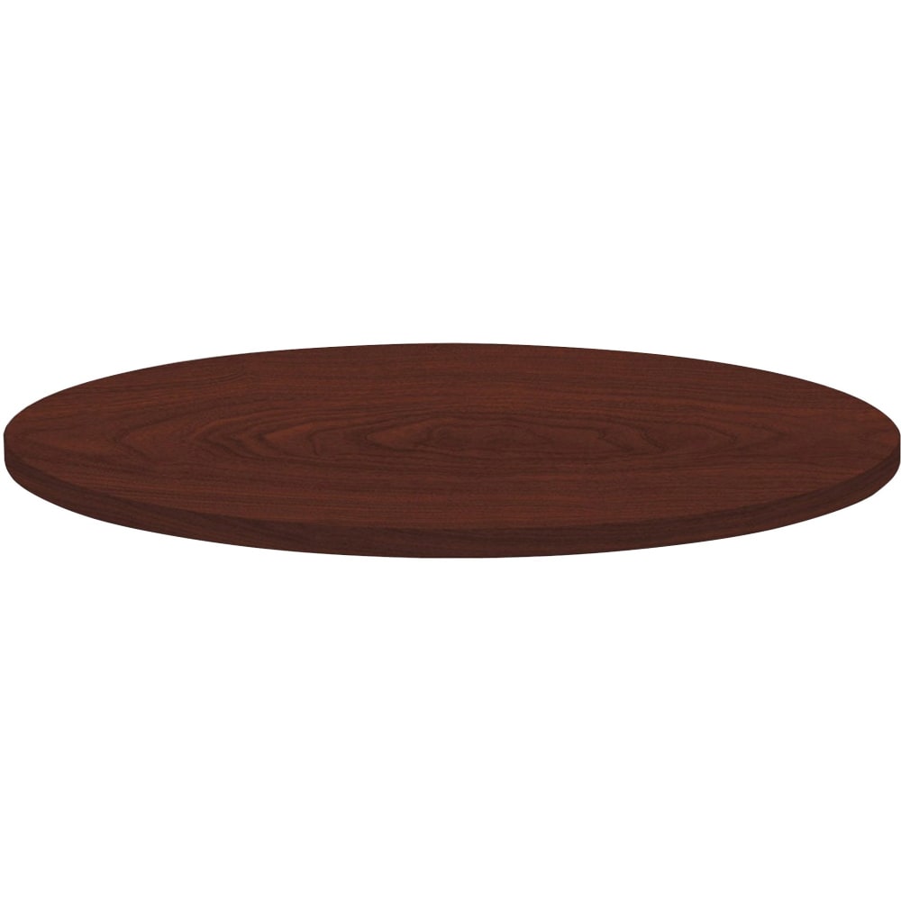 Lorell Hospitality Round Table Top, 36inW, Mahogany MPN:62574