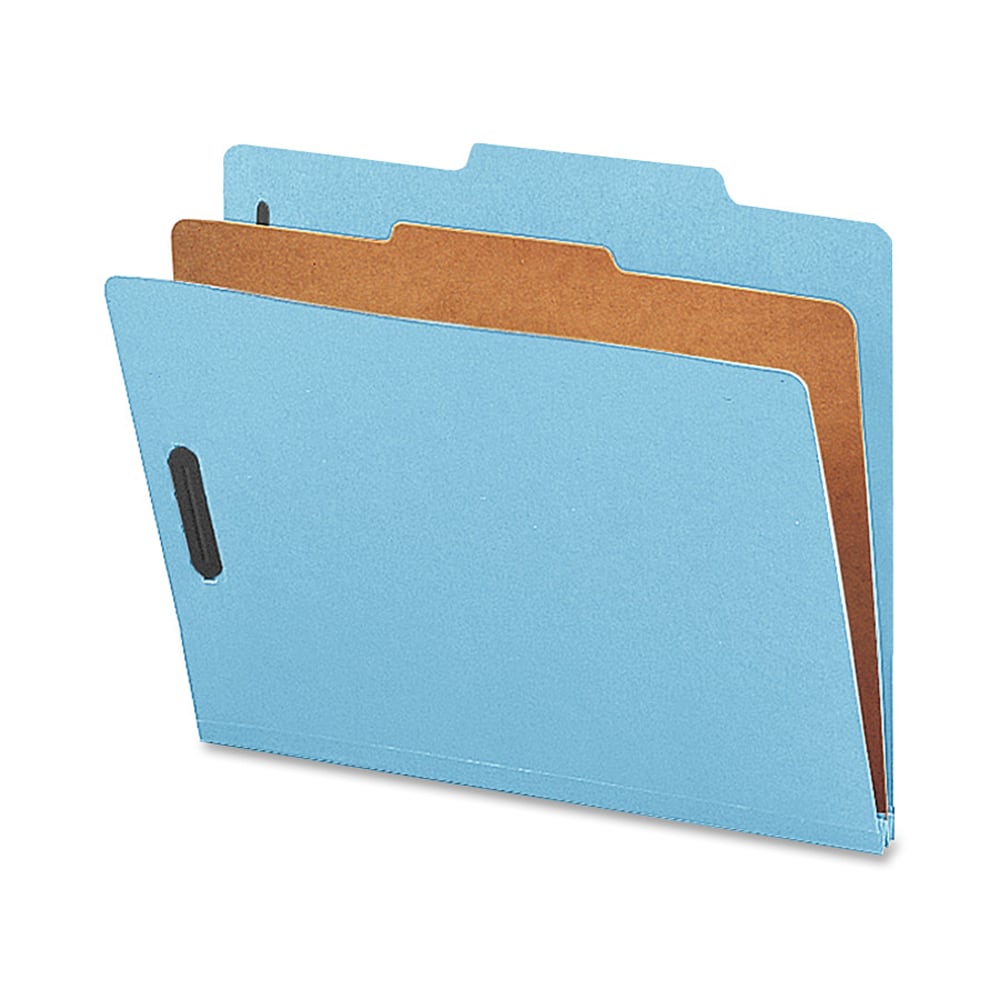 Nature Saver 1-Divider Colored Classification Folders, Letter Size, Blue, Box Of 10 (Min Order Qty 2) MPN:SP17200
