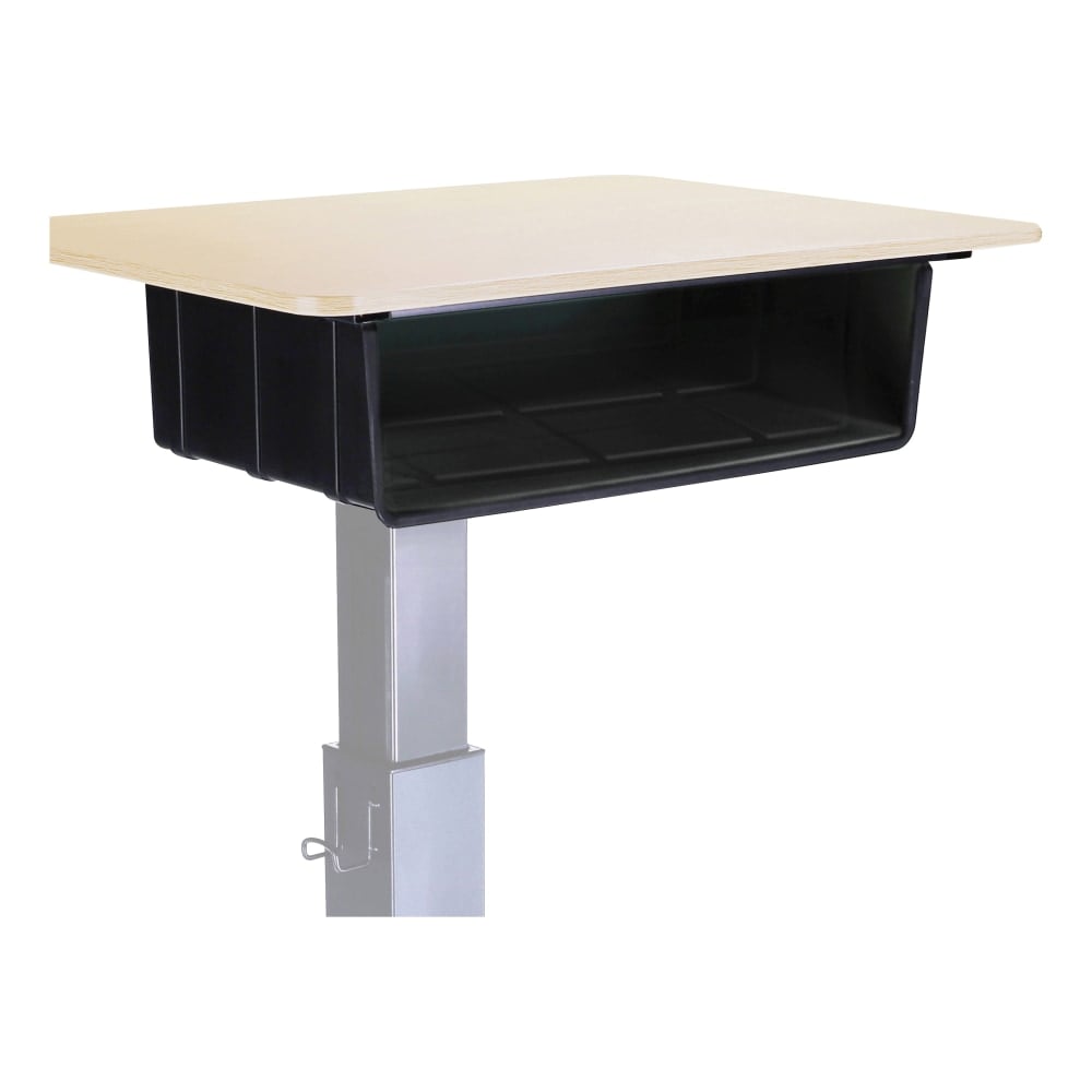 Lorell Large Book Box For Sit-To-Stand School Desk, 5inH x 20inW x 15inD, Black (Min Order Qty 2) MPN:00077