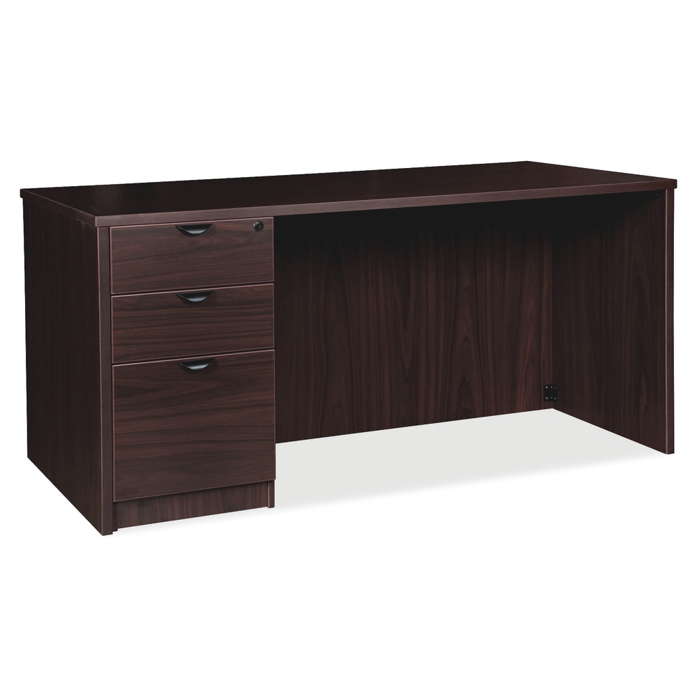 Lorell Prominence 2.0 66inW Left-Pedestal Computer Desk, Espresso MPN:LLRPD3066LSPES