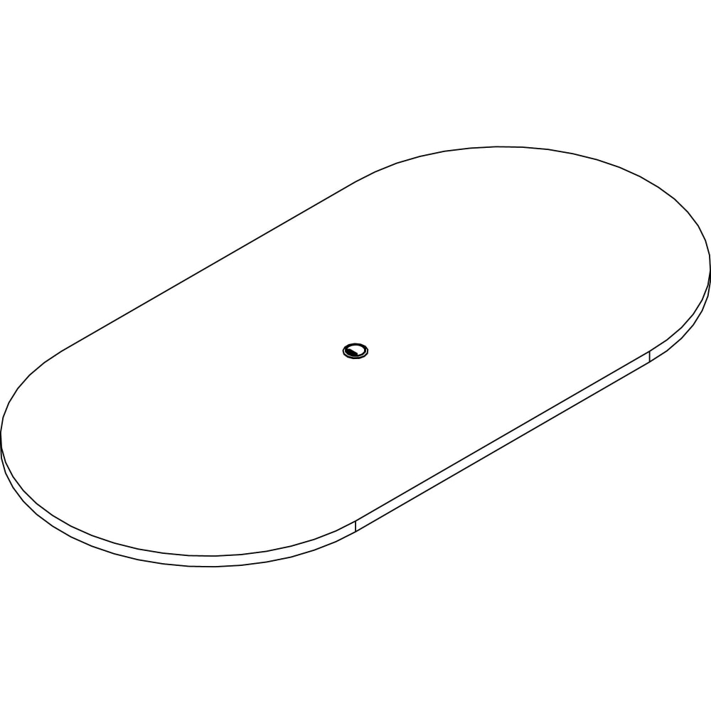 Lorell Prominence 2.0 Racetrack Conference Tabletop - Mahogany Racetrack, Laminated Top x 96in Table Top Width x 48in Table Top Depth x 1.50in Table Top Thickness - Conferencing - Assembly Required - Particleboard Top Material - 1 Each MPN:PRT4896MY