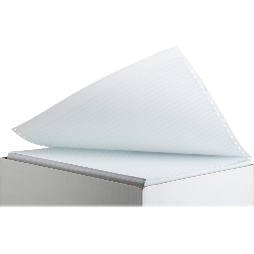 Sparco Continuous Paper, 14 7/8in x 11in, 20 Lb, Green Bar, Carton Of 2,700 Forms MPN:63541