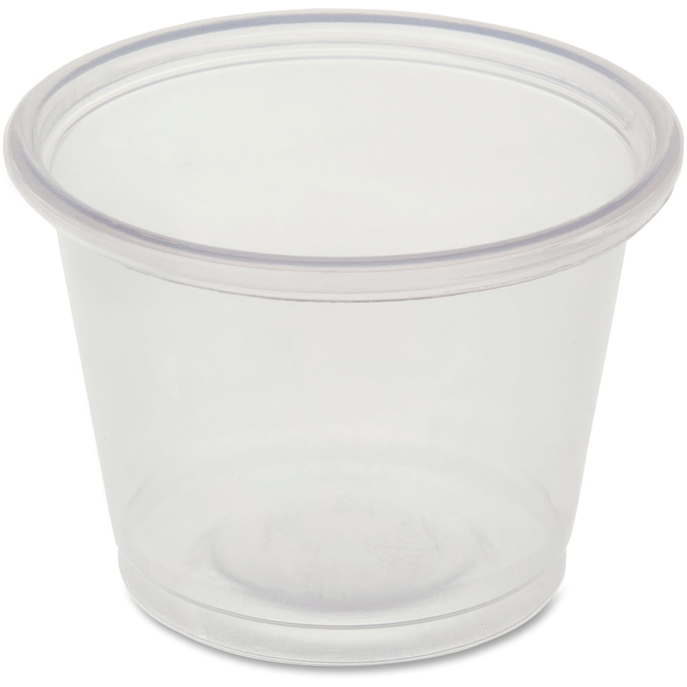 Genuine Joe 1 oz Portion Cups - 50.0 / Bag - 1 fl oz - 50 / Carton - Clear - Polystyrene - Beverage, Sauce (Min Order Qty 2) MPN:19060