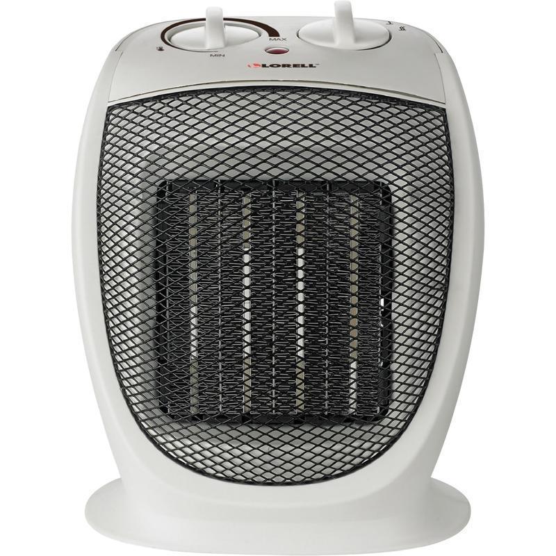 Lorell Ceramic Heater - Ceramic - 2 x Heat Settings - Portable - White (Min Order Qty 3) MPN:33979