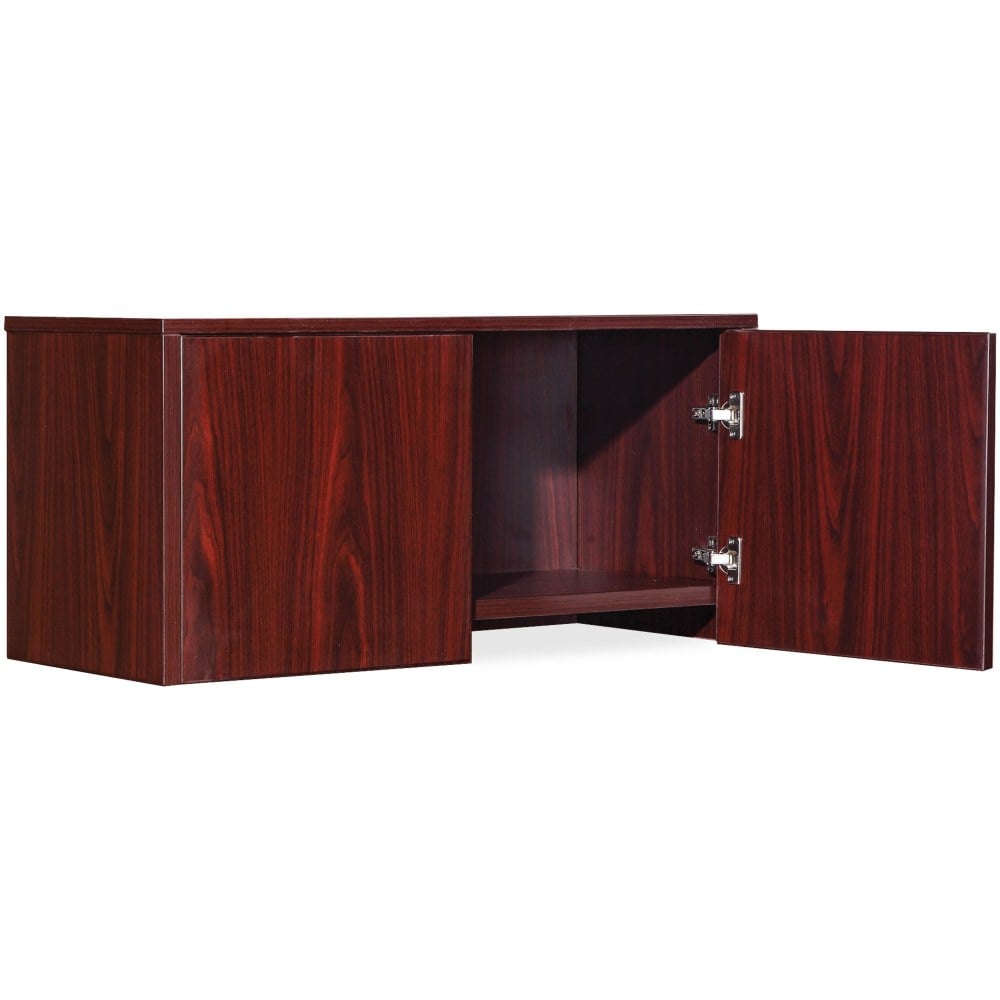 Lorell Essentials Series Wall Mount Open Hutch, 36inW, Mahogany MPN:59506