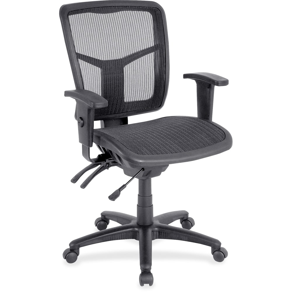 Lorell Ergonomic Mesh Mid-Back Chair, Black MPN:86904