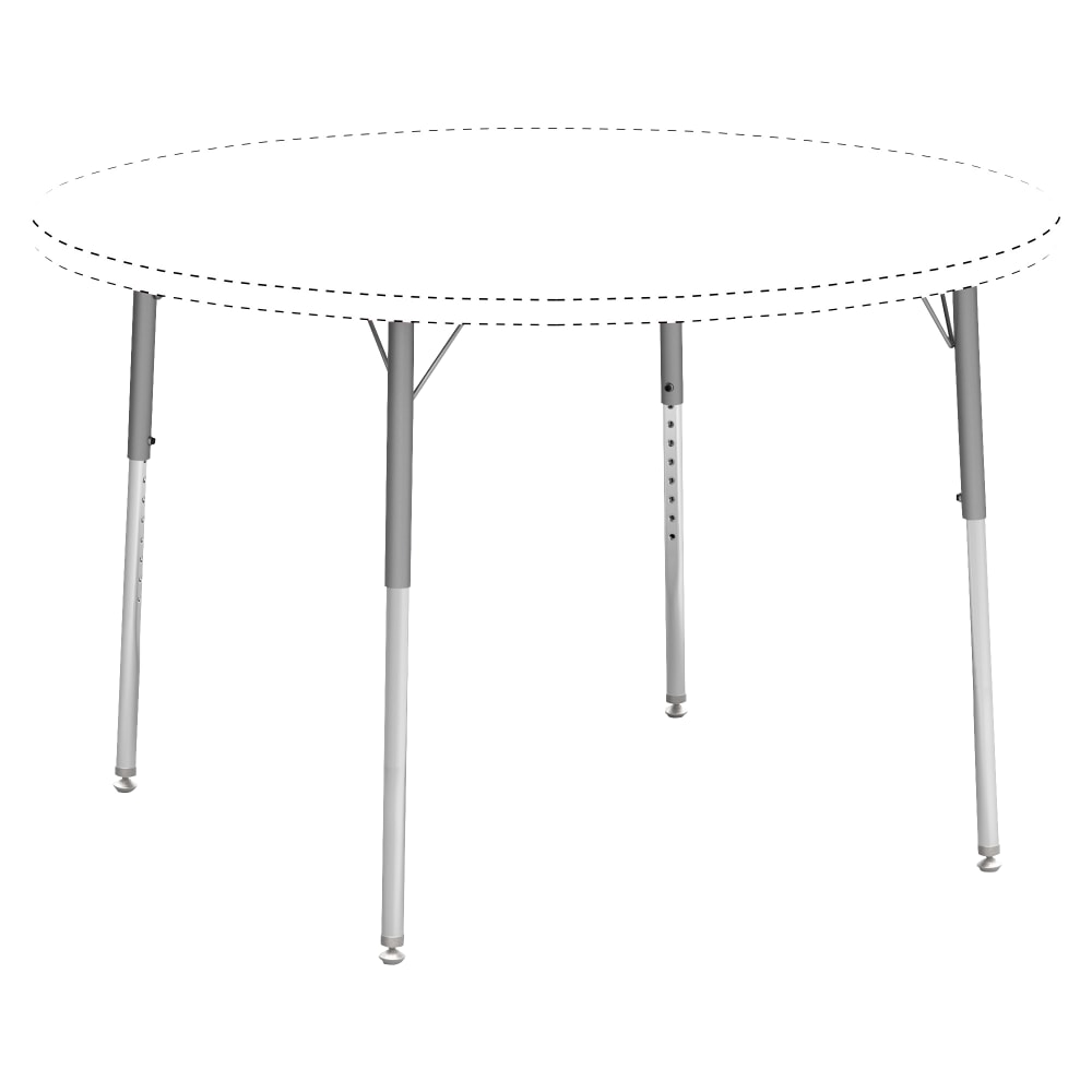 Lorell Classroom Adjustable Activity Table Legs, Standard-Height, Chrome/Silver Mist, Set Of 4 MPN:99926