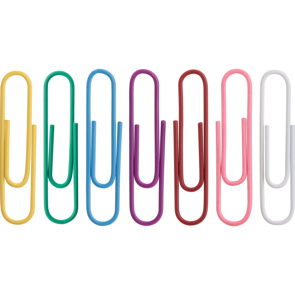 Sparco Vinyl-Coated Gem Clips, Box Of 200, No. 2, Assorted Colors (Min Order Qty 9) MPN:01604