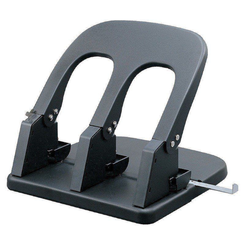 Sparco Manual Adjustable 3-Hole Punch, 100-Sheet Capacity, 10 1/4inH x 10 3/8inW x 6 1/4inD, Black MPN:06527