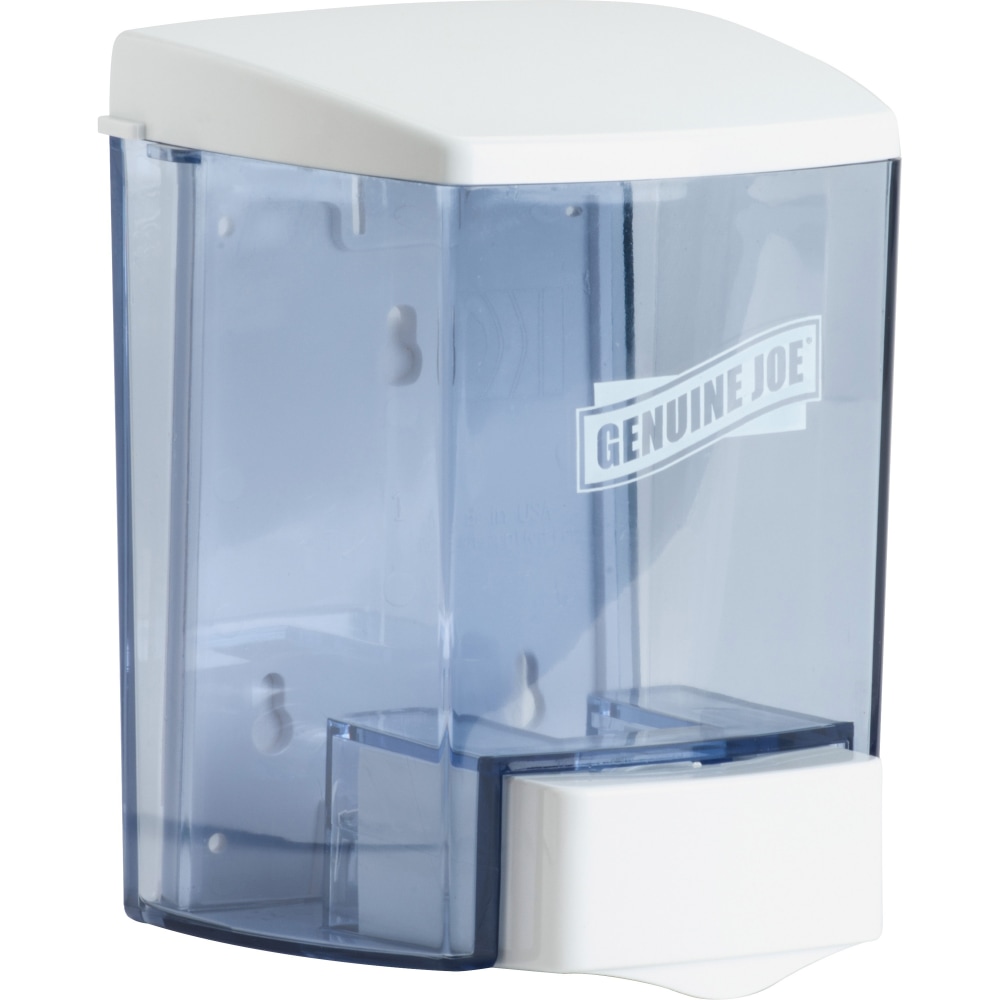 Genuine Joe 30 oz Soap Dispenser - Manual - 30 fl oz Capacity - See-through Tank, Water Resistant, Soft Push - 1Each (Min Order Qty 6) MPN:29425