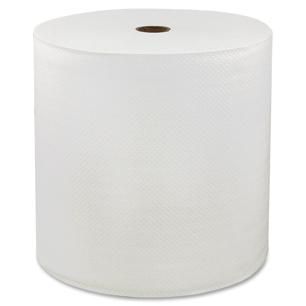 Genuine Joe Solutions 1-ply Hardwound Towels - 1 Ply - 7in x 600 ft - 0.98in Core - White - Virgin Fiber - 6 / Carton (Min Order Qty 2) MPN:96007