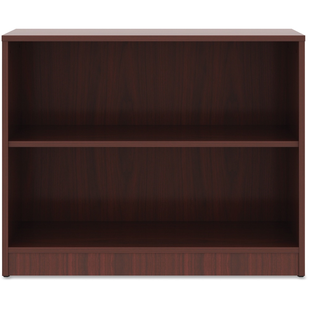 Lorell 30inH 2-Shelf Bookcase, Mahogany MPN:99778
