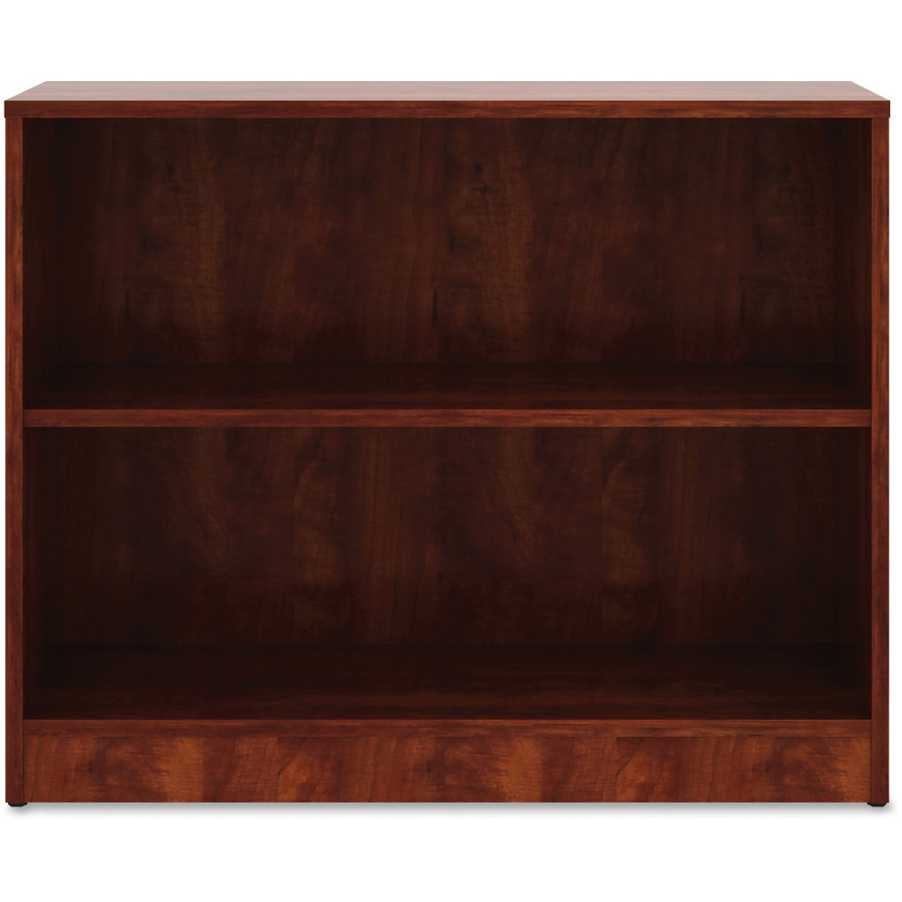 Lorell 30inH 2-Shelf Bookcase, Cherry MPN:99779