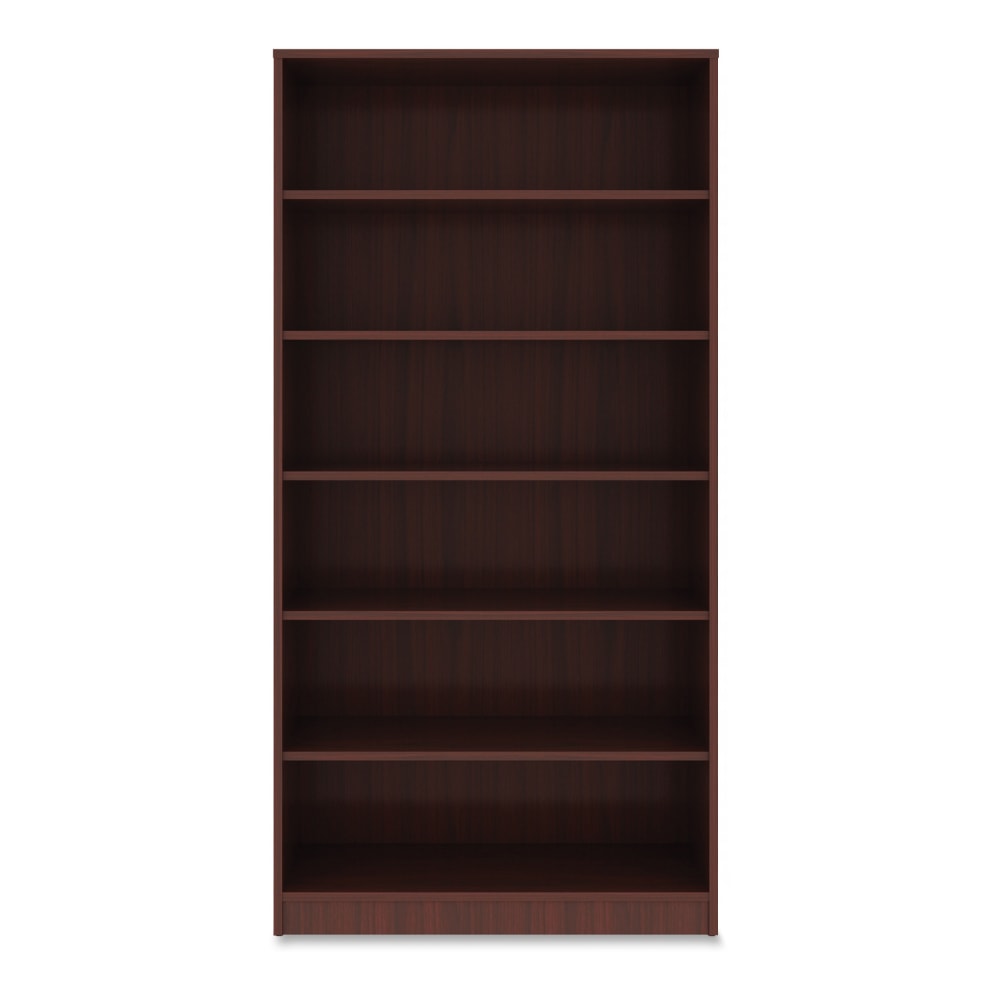Lorell Essentials 72inH 6-Shelf Bookcase, Mahogany MPN:99790