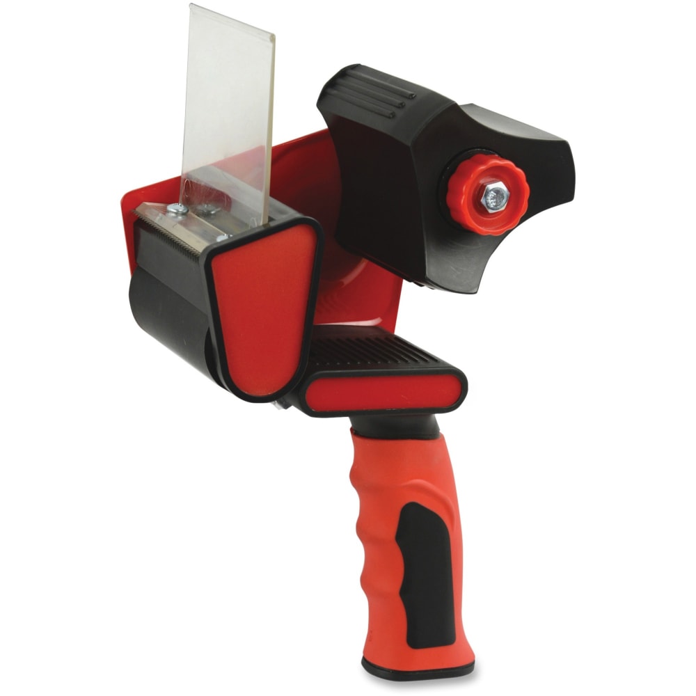 Sparco 3in Packaging Tape Dispenser - 3in Core - Ergonomic Design, Adjustable Tension Mechanism, Durable - Red, Black - 1 Each (Min Order Qty 6) MPN:68535