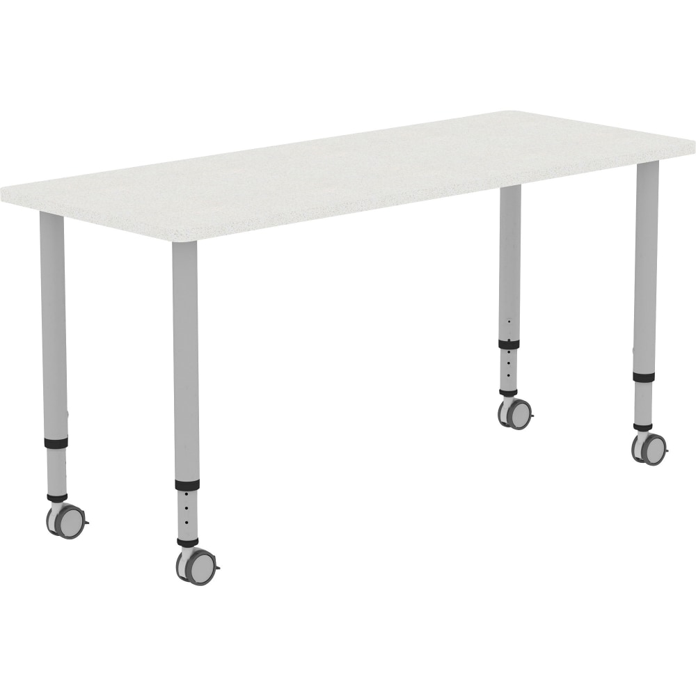 Lorell Attune Height-adjustable Multipurpose Rectangular Table - For - Table TopRectangle Top - Adjustable Height - 26.62in to 33.62in Adjustment x 60in Table Top Width x 23.62in Table Top Depth - 33.62in Height - Assembly Required - Laminated, Gray MPN:6