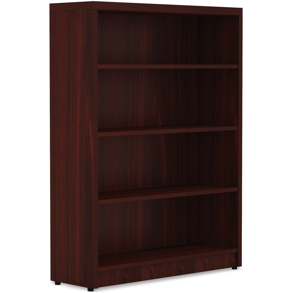 Lorell Chateau 4-Shelf Bookcase, Mahogany MPN:34316