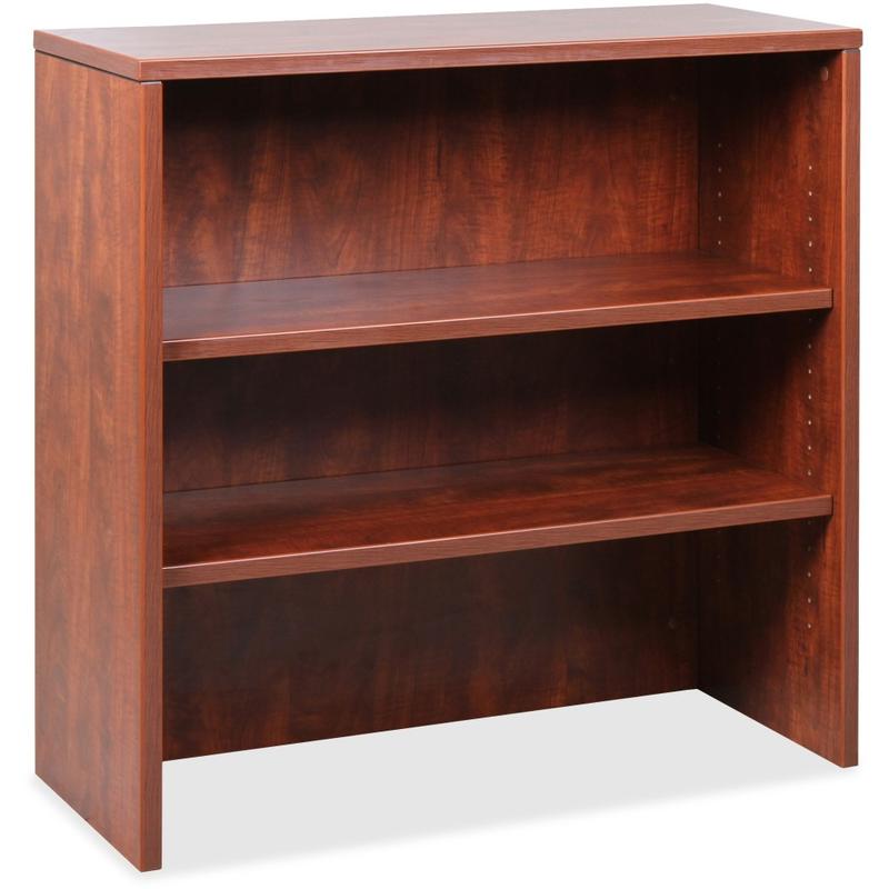 Lorell Essentials Series Stack-On Modular Shelving Bookcase, 36inH x 36inW x 15inD, Cherry MPN:69613