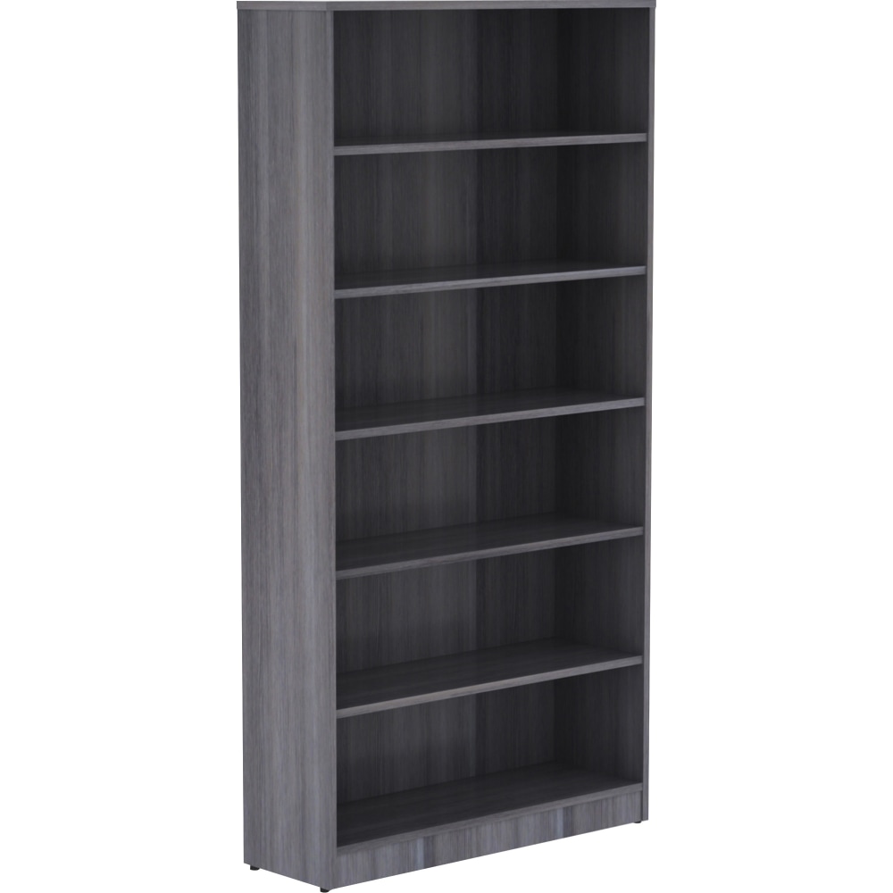 Lorell 72inH 6-Shelf Bookcase, Weathered Charcoal MPN:LLR69565