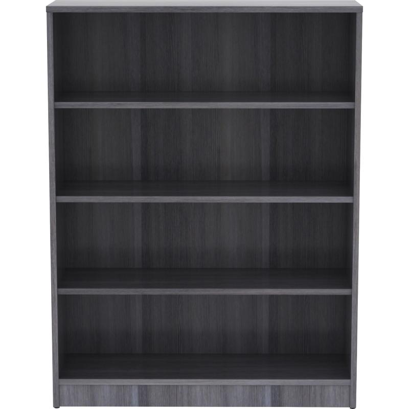 Lorell 48inH 4-Shelf Bookcase, Weathered Charcoal MPN:LLR69566