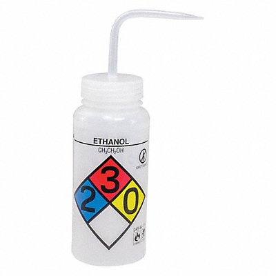Wash Bottle Std 16 oz Ethanol White PK4 MPN:F11816-0019
