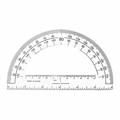 Professional Protractor Plastic Clear MPN:SPR01490
