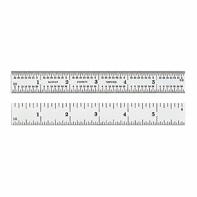 Ruler Spring-Tempered Steel 6 L x 3/4 W MPN:C604R-6 W/SLC
