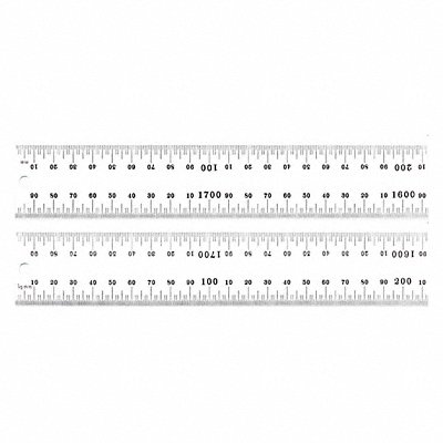 Ruler Spring-Tempered Steel 1800mm L MPN:C635-1800MM