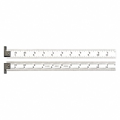 Ruler Spring-Tempered Steel 12 L x 1 W MPN:CH604R-12