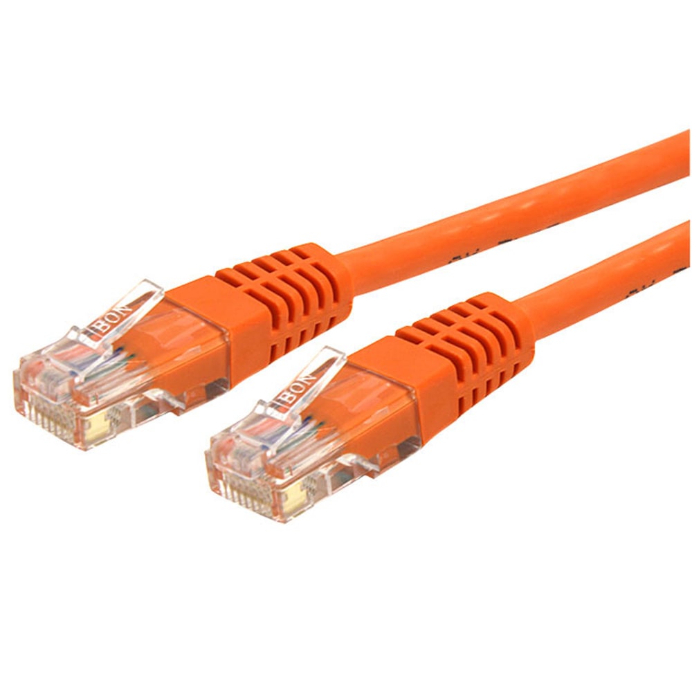 StarTech.com 35ft Cat 6 Orange Molded RJ45 UTP Gigabit Cat6 Patch Cable - 35ft Patch Cord - First End: 1 x RJ-45 Male Network, Male Network - Second End: 1 x RJ-45 Male Network - Orange (Min Order Qty 5) MPN:C6PATCH35OR