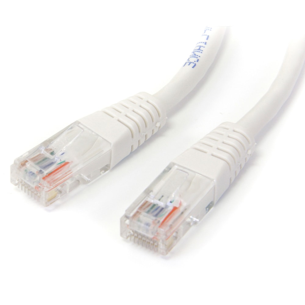 StarTech.com 10 ft White Molded Cat5e UTP Patch Cable  - 10ft Cat5e Patch Cable - 10ft Cat 5e Patch Cable - 10ft Cat5e Patch Cord - 10ft Molded Patch Cable - 10ft RJ45 Patch Cable (Min Order Qty 8) MPN:M45PATCH10WH