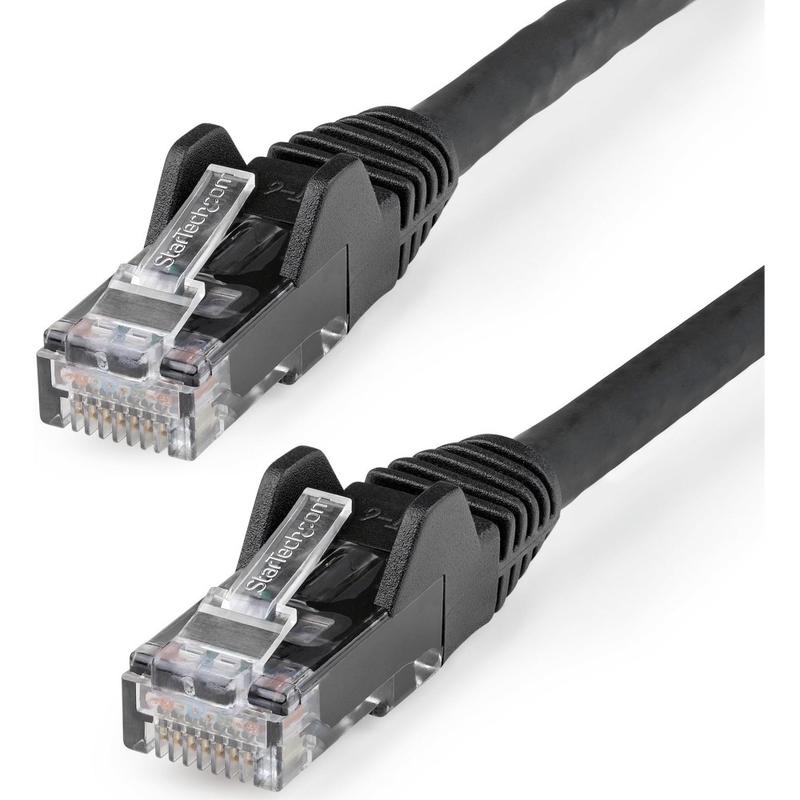 StarTech.com 6in (15cm) CAT6 Ethernet Cable, LSZH (Low Smoke Zero Halogen) 10 GbE Snagless 100W PoE UTP RJ45 Black Network Patch Cord, ETL - 6in/15.2cm Black LSZH CAT6 Ethernet Cable - 10GbE Multi Gigabit 1/2.5/5Gbps/10Gbps to 55m (Min Order Qty 8) MPN:N6