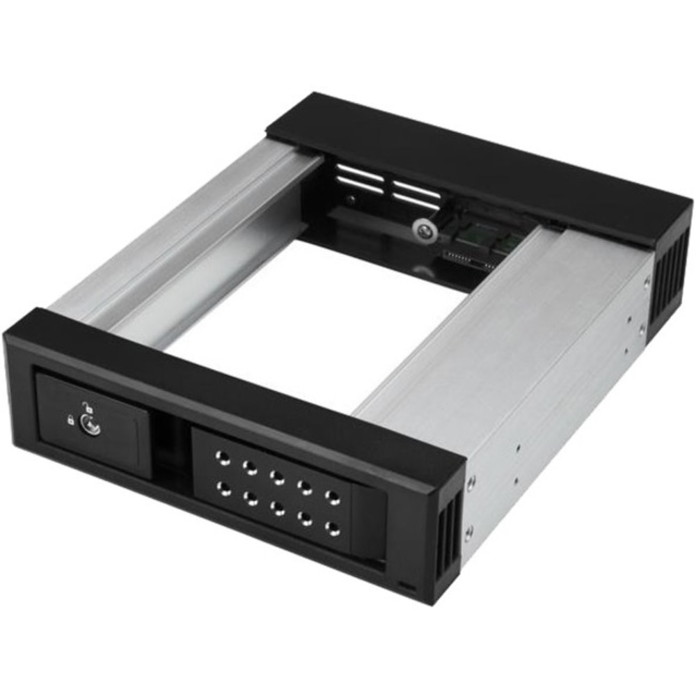 StarTech.com 5.25 to 3.5 Hard Drive Hot Swap Bay - Trayless - Aluminum - For 3.5in SATA/SAS Drives - Front Mount - SAS/ SATA Backplane (Min Order Qty 2) MPN:HSB1SATSASBA