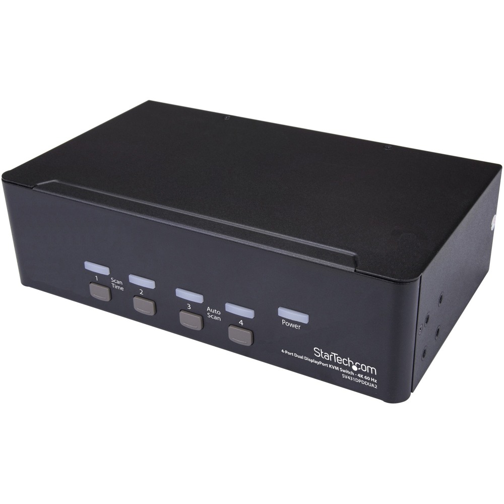 StarTech.com 4 Port Dual DisplayPort KVM Switch - DisplayPort 1.2 KVM - 4K 60Hz - This 4 port Dual DP KVM switch combines dual 4K 60Hz displays with KVM switch control of four connected computers MPN:SV431DPDDUA2