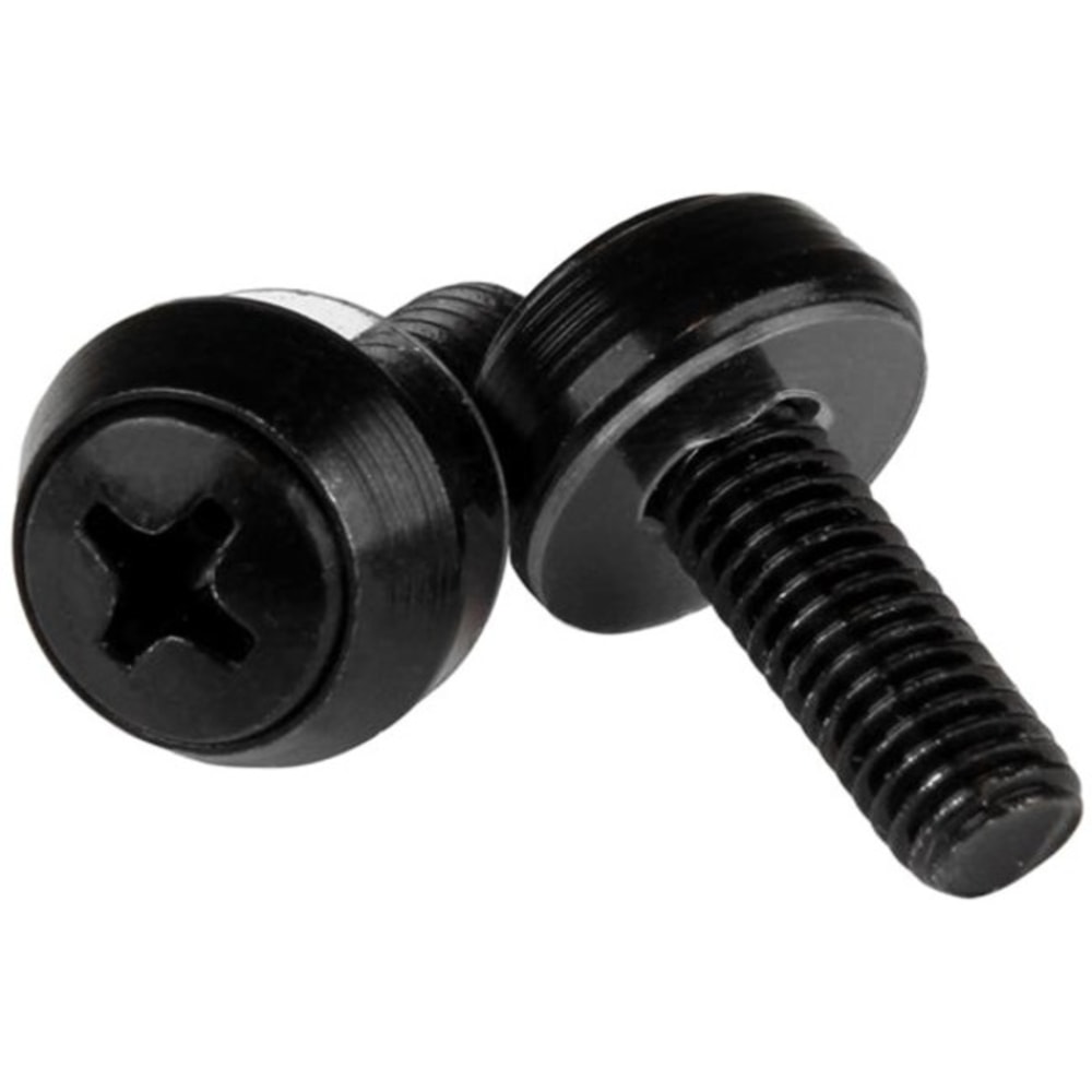 StarTech.com M6 x 12mm - Screws - 100 Pack, Black - M6 Mounting Screws for Server Rack & Cabinet (Min Order Qty 2) MPN:CABSCRWSM62B