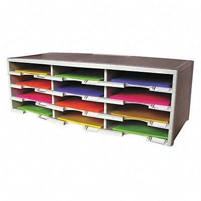 Literature Sorter 12 Sect Plastic Gray MPN:61601U01C